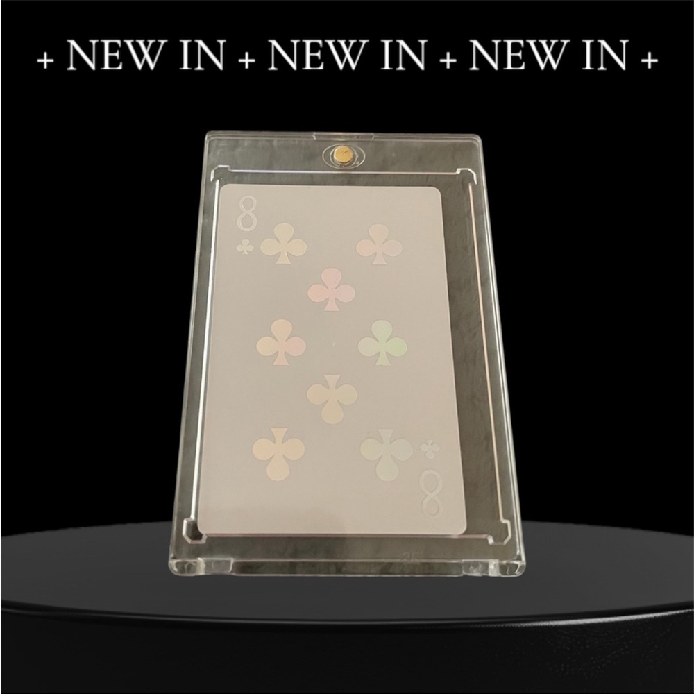 Dior Holographic Playing Cards in Case Winners Choice 2, 6, or 8 of Clubs